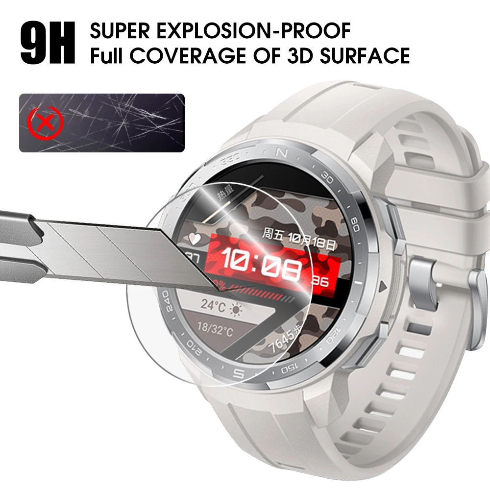 Vidrio templado para Huawei Honor Watch GS Pro, película protectora de pantalla 9H, película protectora transparente para reloj inteligente Honor GS Pro - imagen 4