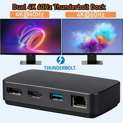 Estación de acoplamiento Thunderbolt 3 HDMI 2.0 DP 1.2 MST RJ45