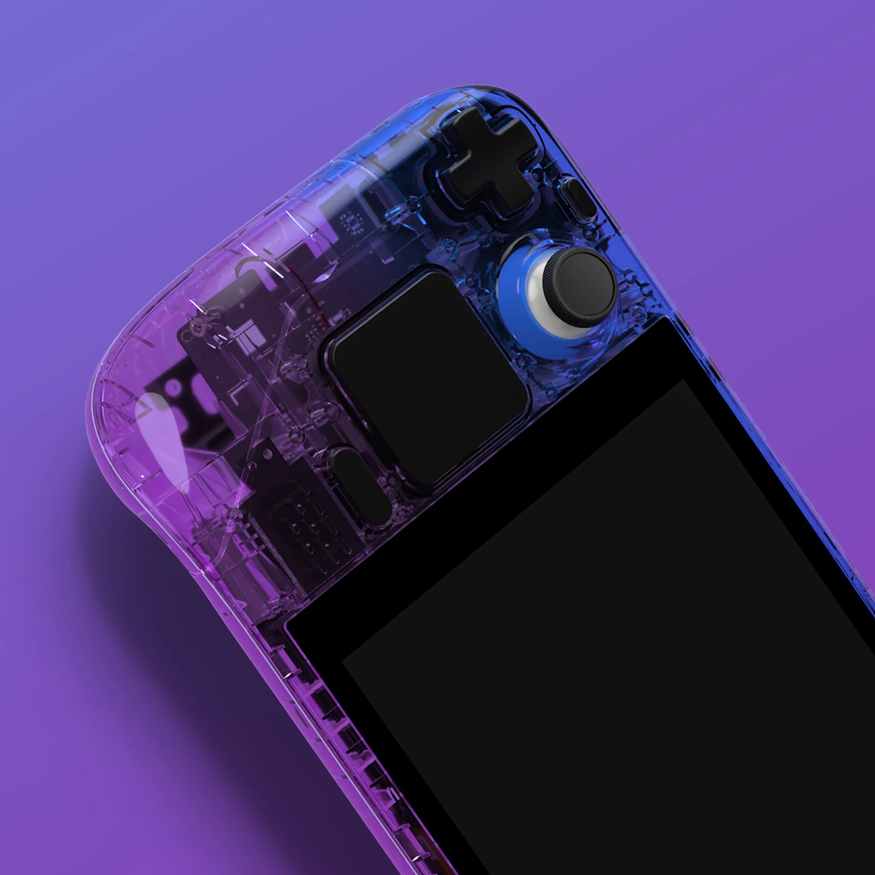 EXtremeRate-carcasa de repuesto para cubierta de vapor LCD, carcasa de placa frontal trasera con botones, serie gradiente - imagen 5