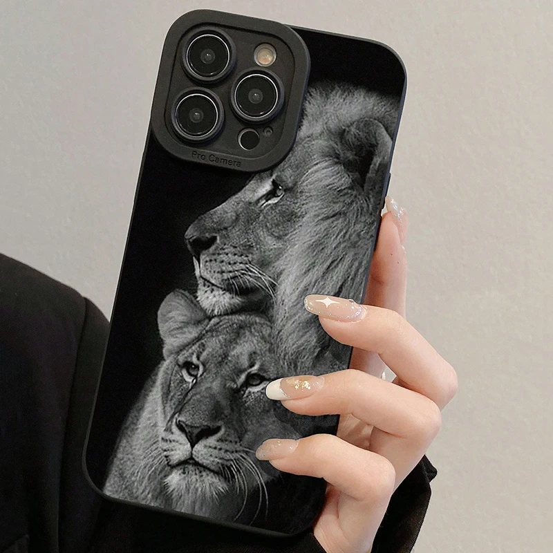 Funda de teléfono de silicona suave con estampado de León colorido detallada y perforada para Xiaomi Mi 11 Lite 12T 13T 14T Pro 5G 15 14 13 12 - imagen 4