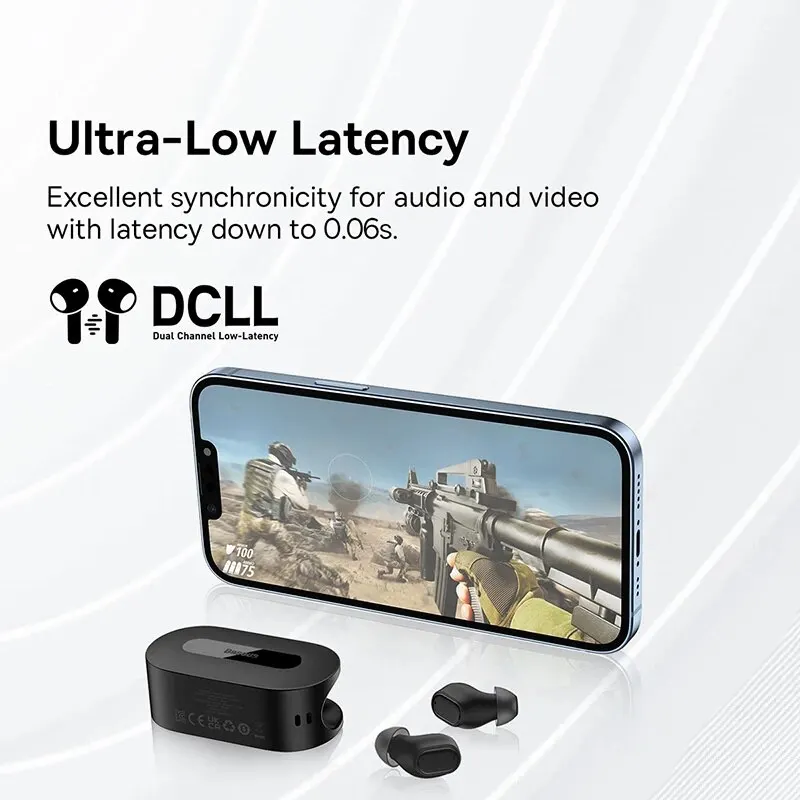 Baseus-auriculares inalámbricos Bowie EZ10, dispositivo de audio con Bluetooth 5,3, TWS, de carga rápida, Mini, deportivos, de baja latencia, 0,06 s - imagen 5