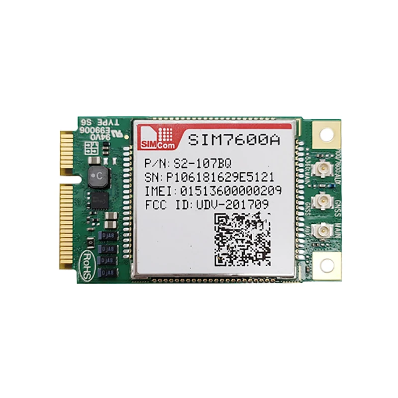 Nuevo SIMCOM SIM7600A MINI PCIE LTE Cat1 módulo banda receptora GNSS B2/B4/B5/B12 4G LTE UMTS GSM redes América del Norte