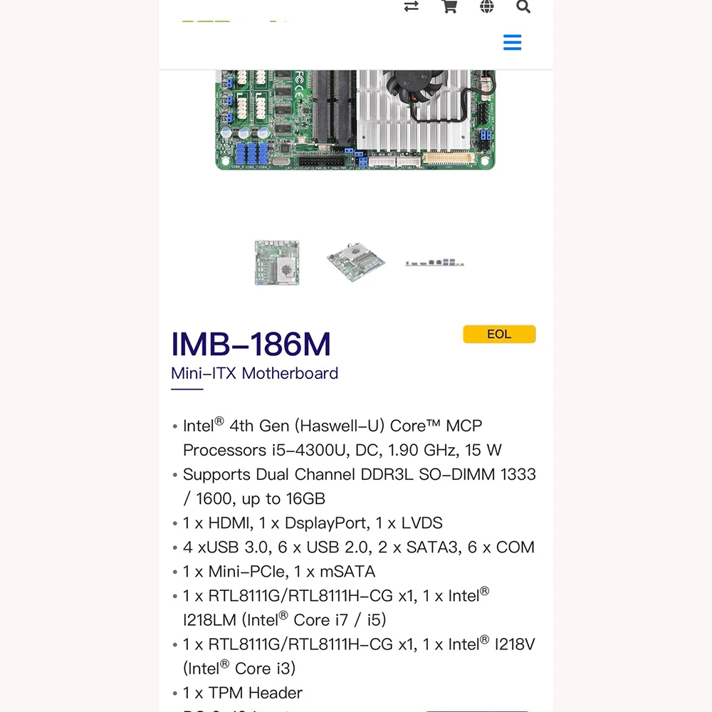 Para placa base de control industrial ASROCK IBM-186M Rev.1.06 - imagen 4