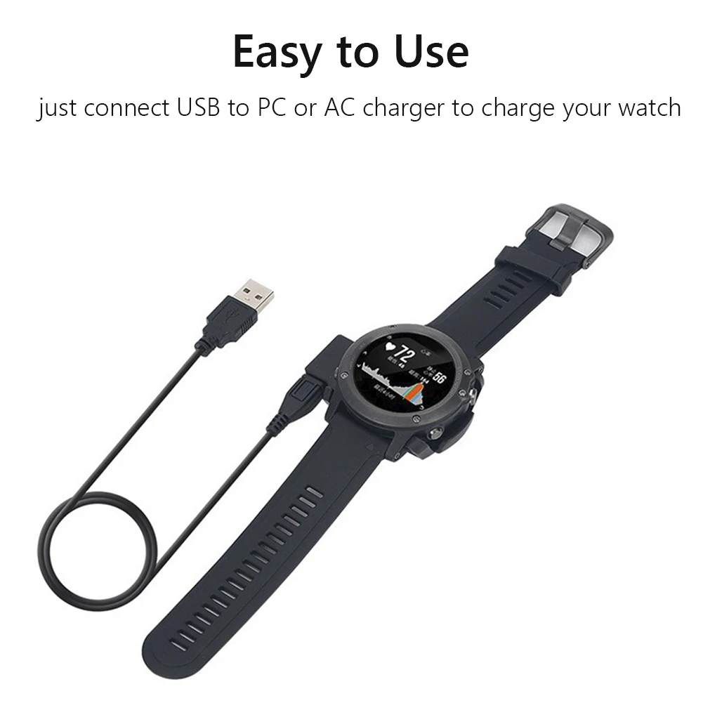 Cargador con clip para reloj deportivo Garmin Fenix 3/Fenix 3 HR, base adaptadora de fuente de alimentación - imagen 2