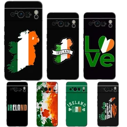 Para Google Pixel 10 Pro funda de teléfono Pixel 9 Pro XL TPU funda Pixel 8 Pro 9A 8A 7A 7 6A 6 Pro funda suave bandera de Irlanda
