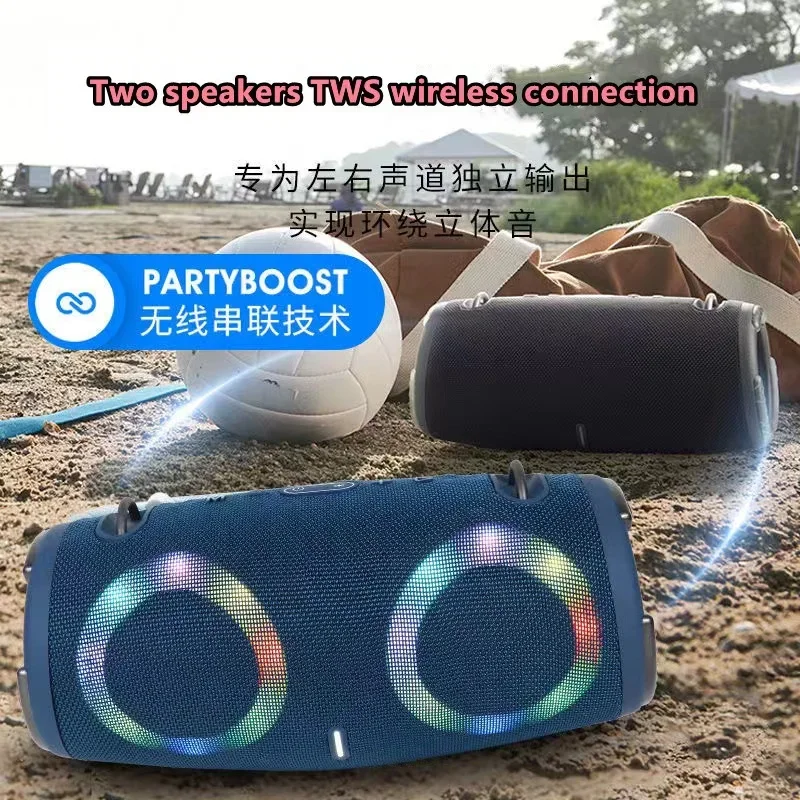 Altavoz portátil impermeable con Bluetooth de alta potencia, 100W, luz colorida RGB, Subwoofer Inalámbrico, estéreo envolvente, Boombox - imagen 4