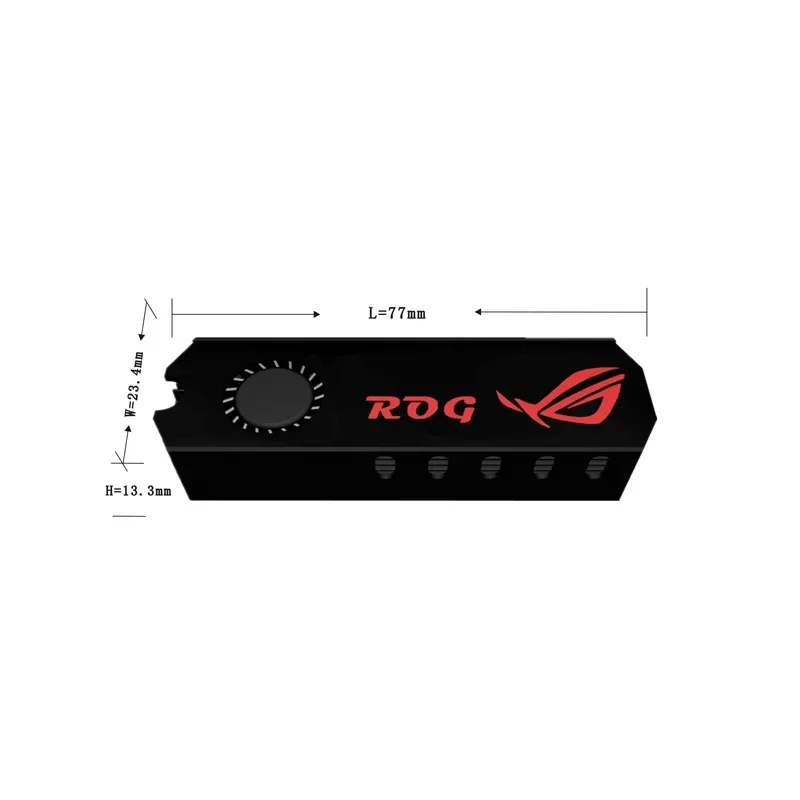ROG M.2 2280 SSD radiador M2 2280 enfriador almohadilla térmica ventilador de turbina disipador de calor 5V 12V RGB AURA SYNC - imagen 4