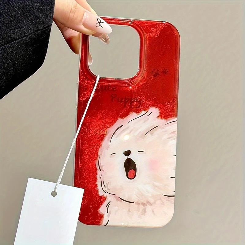 Funda de teléfono suave con diseño de cachorro garabato abstracto para iPhone 16 Pro Max 15 14 13 12 11 Pro 7 8 16 Plus X XS XR, funda de silicona a prueba de golpes - imagen 3