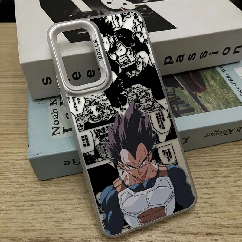D-Dragon Ball Anime Vegeta para Redmi Note 14 13 12 11 10 9 8 Pro Plus funda de teléfono plateada colorida - imagen 3