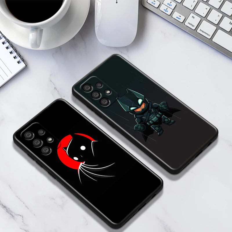 Lindo superhéroe Batman Logo para Samsung A55 A35 A25 A15 A14 A73 A53 A13 A05S A03S A02S A71 A52 A32 funda de teléfono suave negra - imagen 3