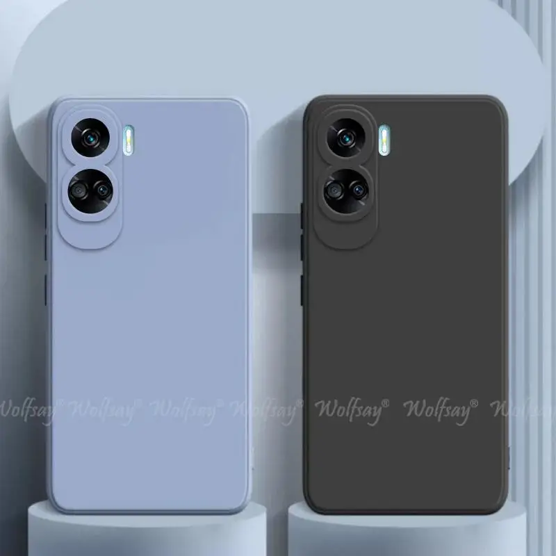 Funda protectora de silicona líquida para Honor 90 Lite, Funda de goma lisa para Honor 90 Lite - imagen 3