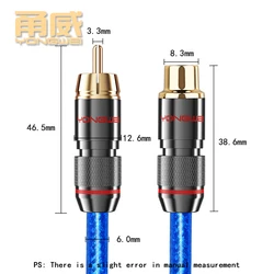YONGWEI Cable RCA Doble Alta Fidelidad Audio Hifi