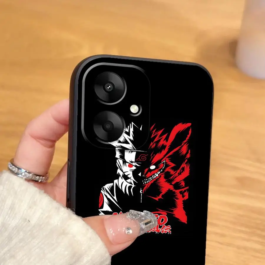 Funda de teléfono suave negra con logotipo artístico de Akatsuki de dibujos animados para Xiaomi Redmi 14C 12C A3 A1 A2 Plus 13C A4 10 A5 K40 K80 Pro 9 - imagen 3