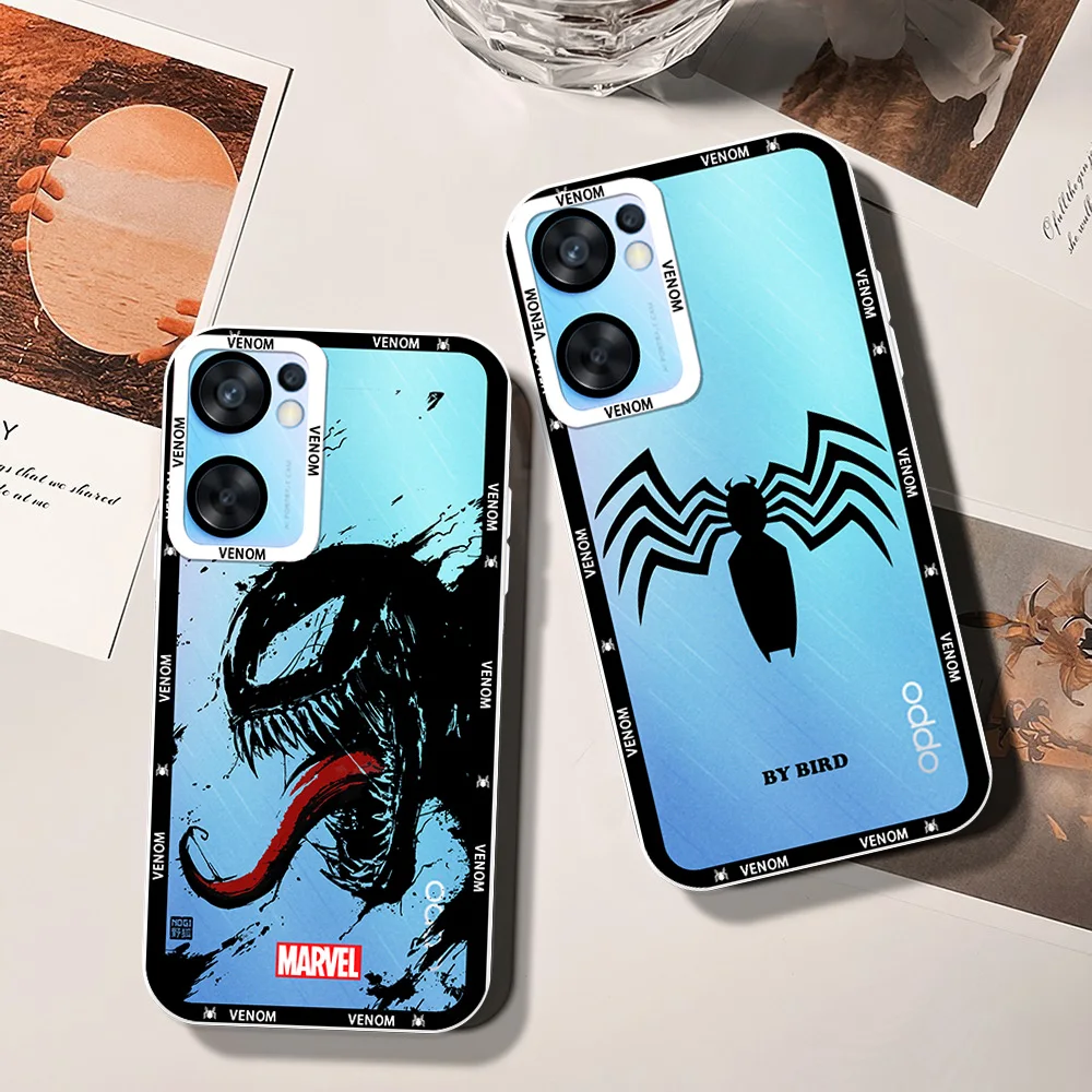 Marvel superhéroe venom cool para OPPO A98 A94 A92 A78 A76 A74 A72 A58 A54 A55 A36 A15 5G Angel Eyes funda transparente para teléfono - imagen 4