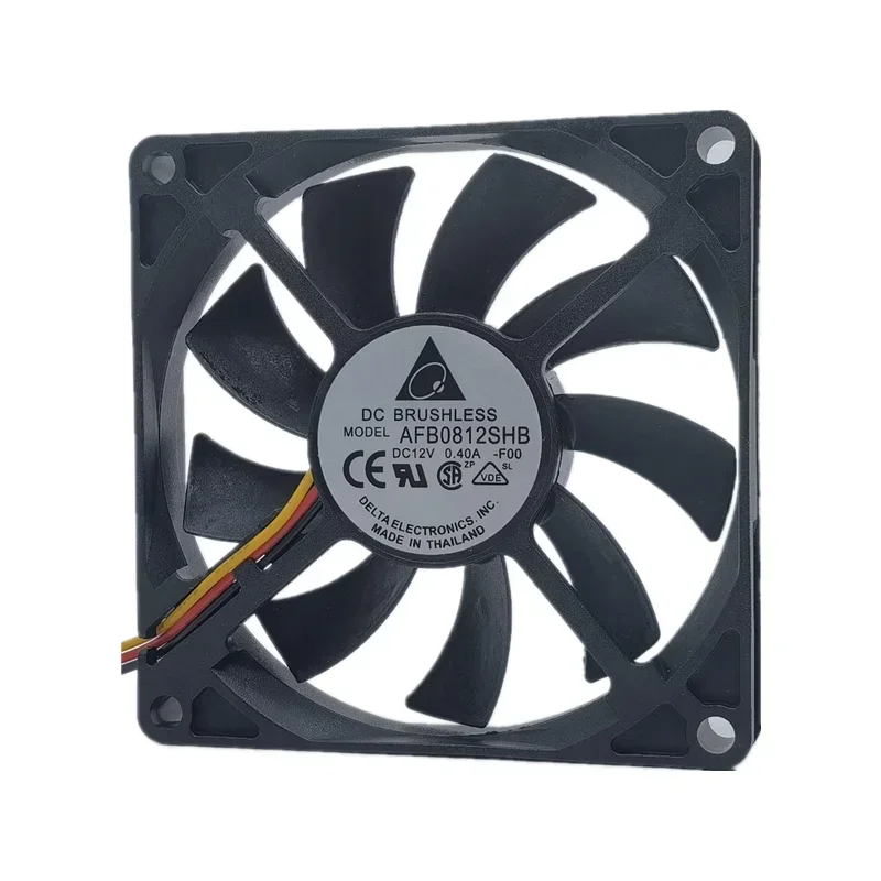Delta AFB0812SHB 80*80*15mm 80mm 8015 12V 0.40A 3 cables ventilador de refrigeración del ordenador - imagen 2