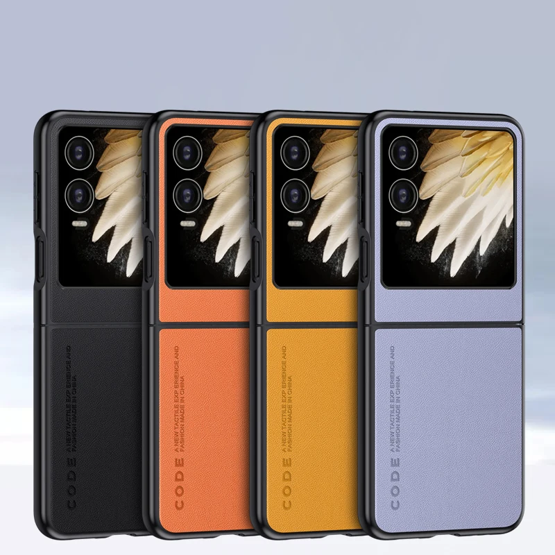 Funda de teléfono de cuero PU liso de lujo para Tecno Phantom V Flip 2, funda de silicona suave mate a prueba de golpes, parachoques para Phantom V Flip2 - imagen 2