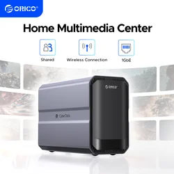 ORICO NAS 2 Bahías USB-C Centro Multimedia Cifrado Acceso Remoto
