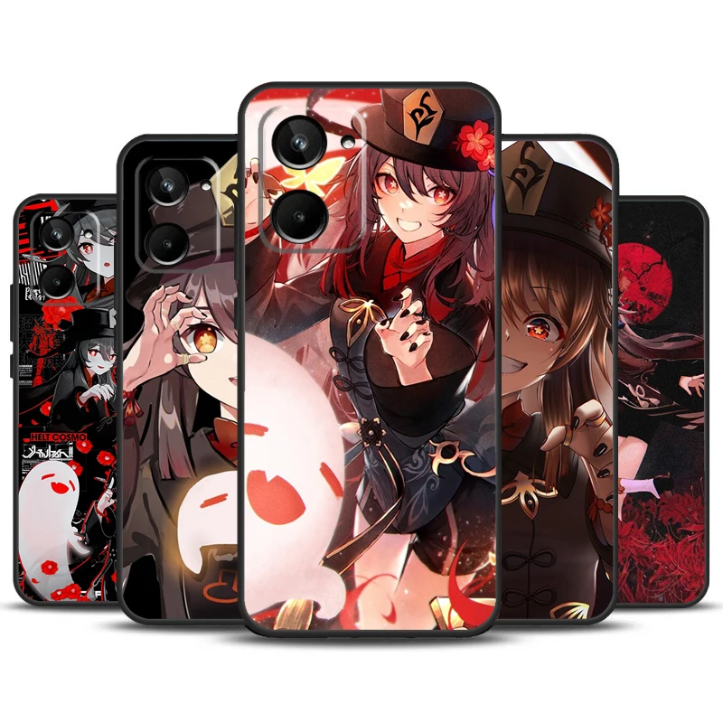 Genshin-funda de impacto Hutao para Realme, 11, 12 Pro Plus, 9, 10, GT5, GT3, GT, Neo5, C35, C31, C30, C33, C51, C53, C55, C21Y, C25s