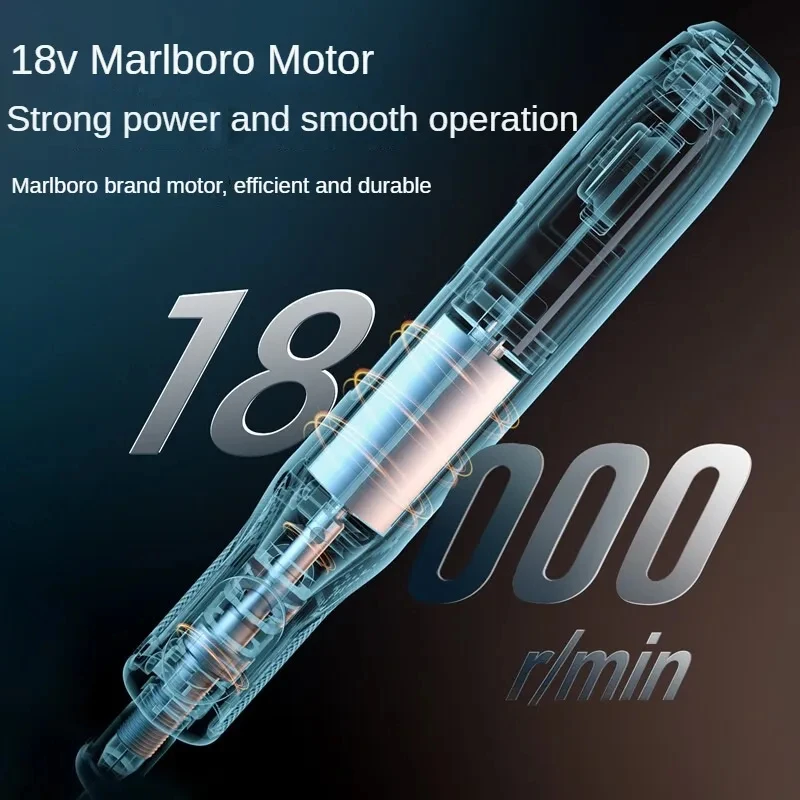 Deli-amoladora de pluma de grabado de 18V, grabador de regulación de 4 velocidades, Mini taladro, herramienta rotativa eléctrica, taladro de bricolaje, taladros eléctricos de molienda - imagen 5
