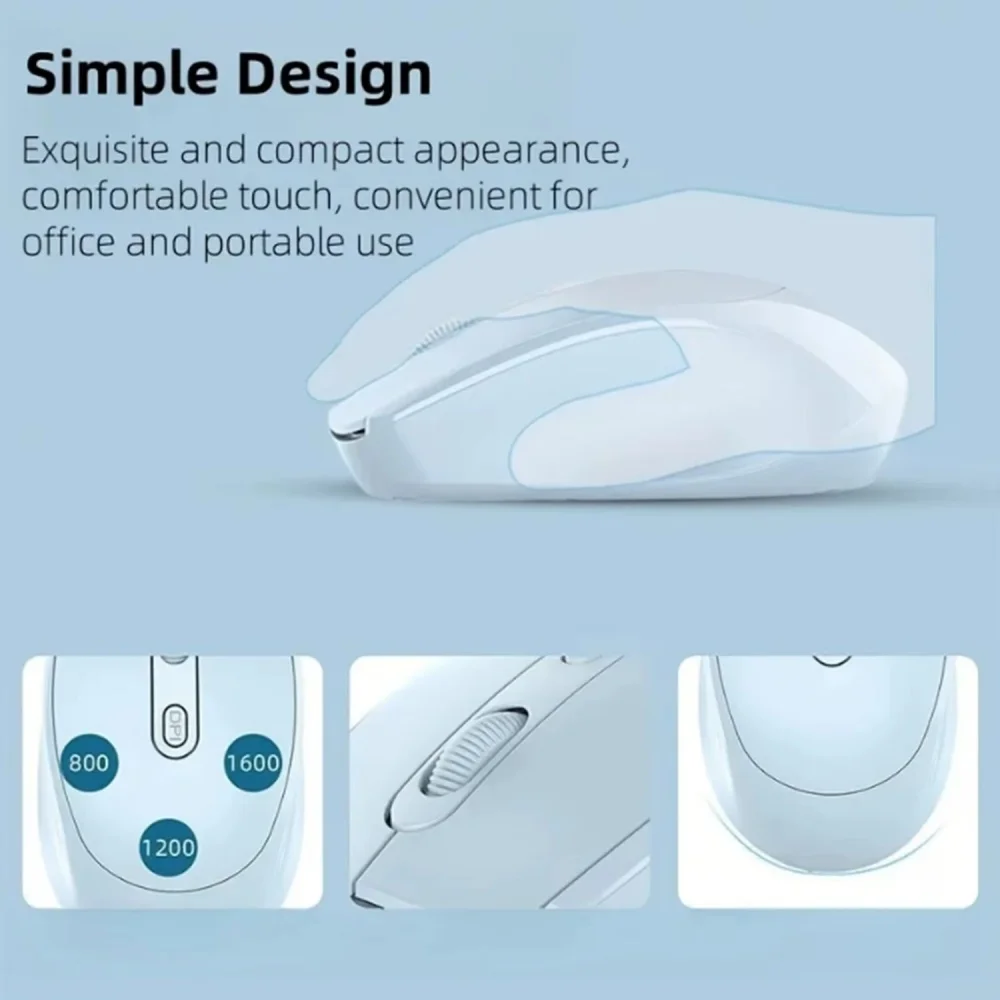 Ratón inalámbrico Bluetooth 2,4G, recargable, silencioso, diseño ergonómico para MacBook, portátil, PC, ordenador, juegos de oficina - imagen 3
