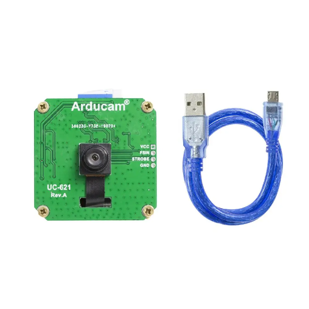 Arducam Kit de evaluación de cámara USB con obturador global de 2 MP - Módulo de cámara monocromática OV2311 de 1/2,9 pulgadas con protector de cámara USB2 (Rev.E