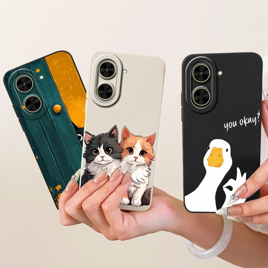 Para Xiaomi Poco C71 funda Redmi A5 4G lindo gato funda de dibujos animados Fundas de teléfono de silicona suave para Xiaomi Redmi A5 RedmiA5 PocoC71 Fundas - imagen 4