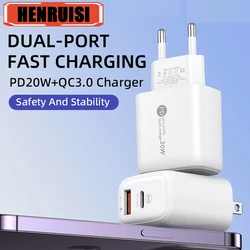 Cargador USB-C PD 20W Multipuerto para Móvil y Tablet