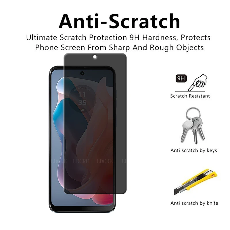 4 Uds para Moto G Play 2024 vidrio Motorola Moto G Play 2024 Protector de pantalla 9H Anti-espía privacidad vidrio templado Moto G Play 2024 - imagen 3
