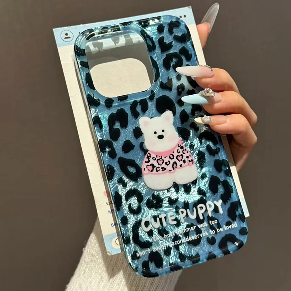 Para Samsung Galaxy S25 Edge S24 S23 S22 S21 S20 FE Plus Ultra colorido estampado de leopardo cachorro patrón de vórtice funda de teléfono a prueba de golpes - imagen 2