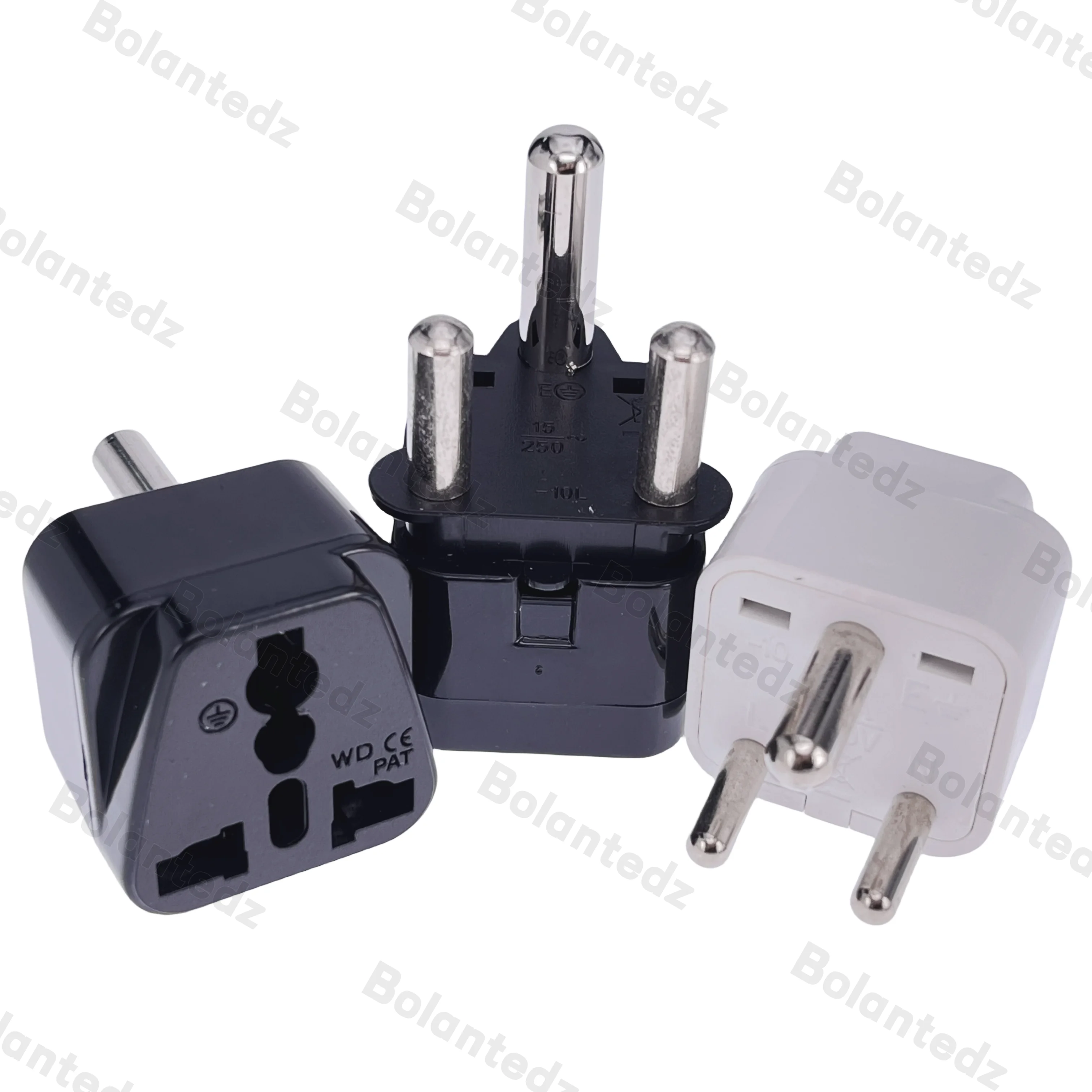 Enchufe de Sudáfrica 10A15A250V tipo M grande redondo 3 pines India adaptador de enchufe de alimentación de conversión viaje Pakistán convertir carga China AUS - imagen 3