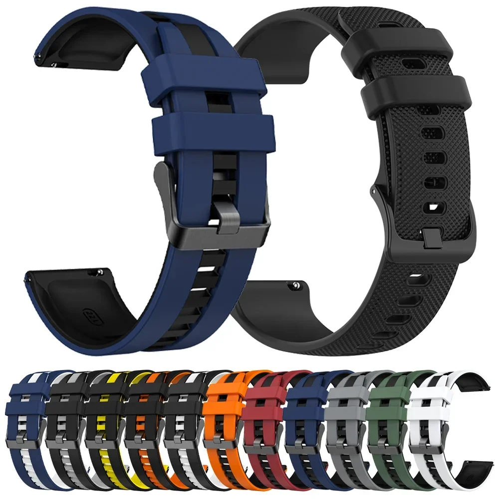 Correa de repuesto de silicona de 20mm y 22mm para Garmin Venu 3 Band Forerunner 265 255 Music Vivoactive 4 para pulsera Garmin Venu Sq 2 Plus - imagen 2