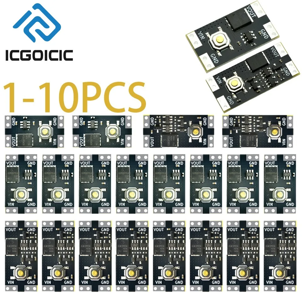 1-10 Uds XL-10AL XL-10AH botón de enlace único biestable Micro módulo de interruptor de una sola tecla 3,5-5,4 V 4,5-26V 300nA 1,3uA carga 10A baja potencia