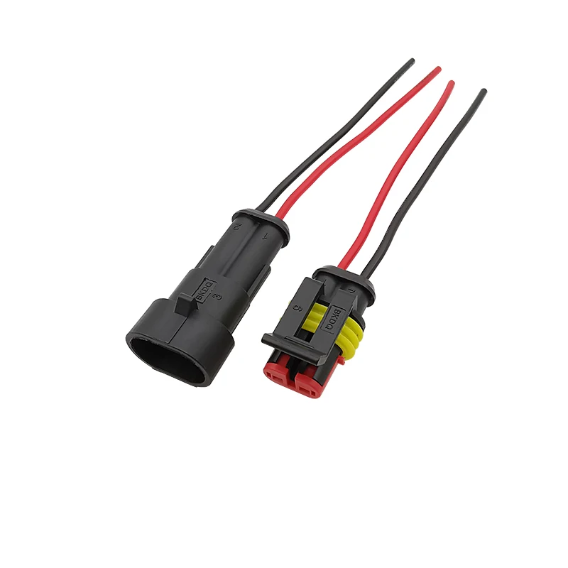 Conectores eléctricos impermeables para coche, motocicleta, Scooter, juguetes marinos, bricolaje, 2 vías, macho y hembra, 5 pares - imagen 2