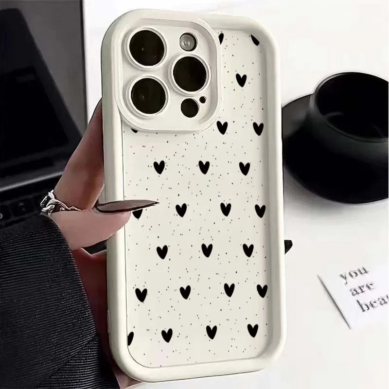 Funda de teléfono con forma de corazón de amor pequeño para Motorola Moto Edge 40 Neo 50 Pro 50 Fusion 5G G84 G14 G32 G35 G52 G30 G60S G53 G22 E13 E14 - imagen 3