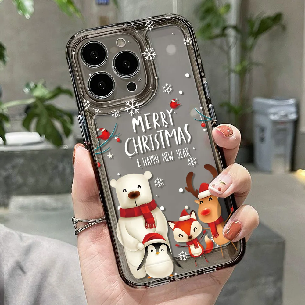 Funda de teléfono Feliz Navidad para iPhone 11 16 Pro Max 13 15 14 12 16promax 15promax 14promax Funda de silicona suave transparente - imagen 5