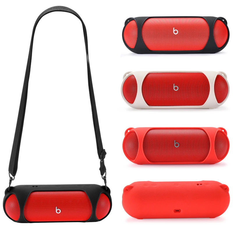 ZOPRORE Funda de silicona para Altavoz Bluetooth inalámbrico Beats Pill, Estuche de transporte protector de viaje con correa para el hombro - imagen 2