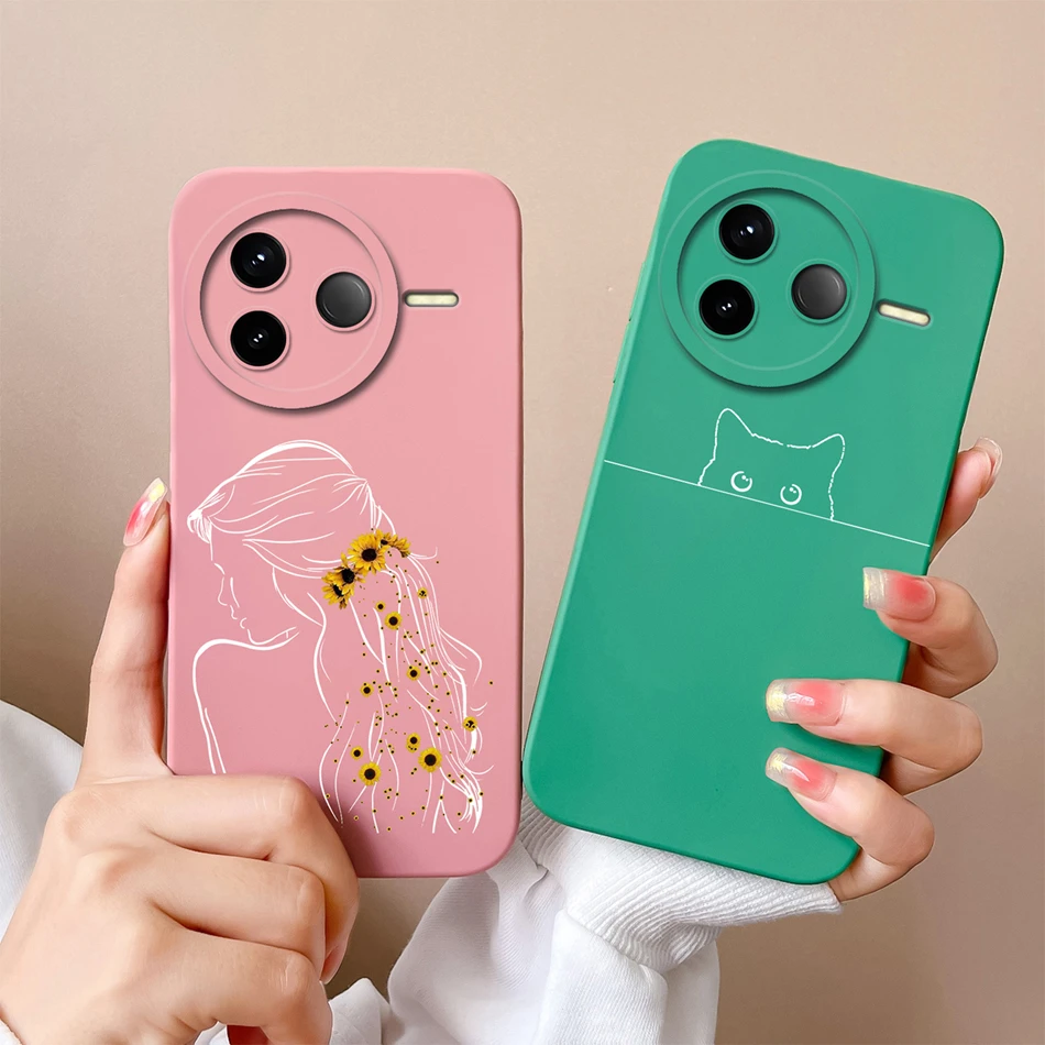 Para POCO F7 Pro Ultra funda bonita mariposa suave funda de teléfono de alta calidad protección de cámara de silicona líquida cubierta trasera a prueba de golpes - imagen 3