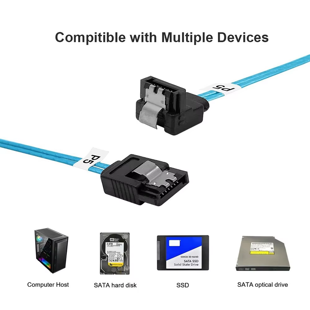 Cable SATA ángulo recto para servidores de alta velocidad - imagen 3
