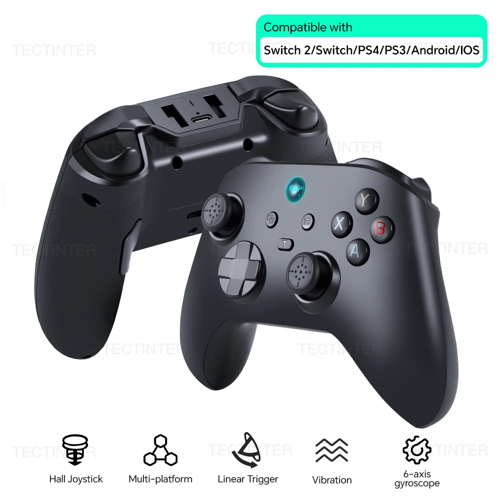 Controlador inalámbrico BT para Nintendo Switch 2, Joystick de efecto Hall para Switch/PS3/PS4/Android/PC/IOS, accesorios para juegos