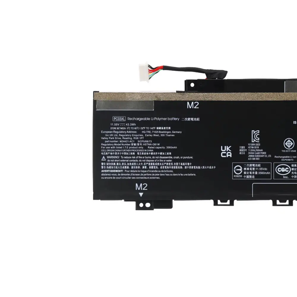 11,55 V/43,3Wh /3560mAh PC03XL batería del ordenador portátil para HP Pavilion x360 14 15 Series TPN-DB0E M24648-005 HSTNN-OB1W - imagen 4