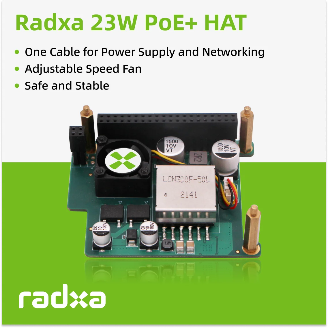 Radxa 23W PoE HAT, compatible con ROCK 4B / 4B+ / 4SE - imagen 2