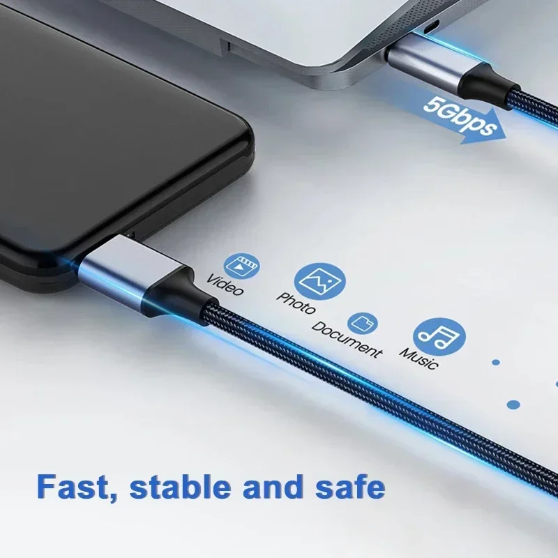 Cable adaptador Micro B USB 3 0 a tipo C, Conector de disco duro externo de 5gbps, Cable tipo C a USB 3,0, Micro B para disco duro - imagen 4