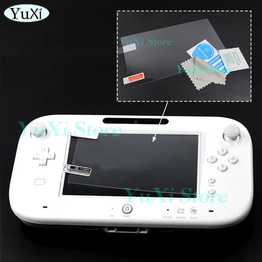 Para Wii U Gamepad digitalizador pantalla táctil película protectora PET pantalla HD lente película protectora Kit para controlador WIIU - imagen 3