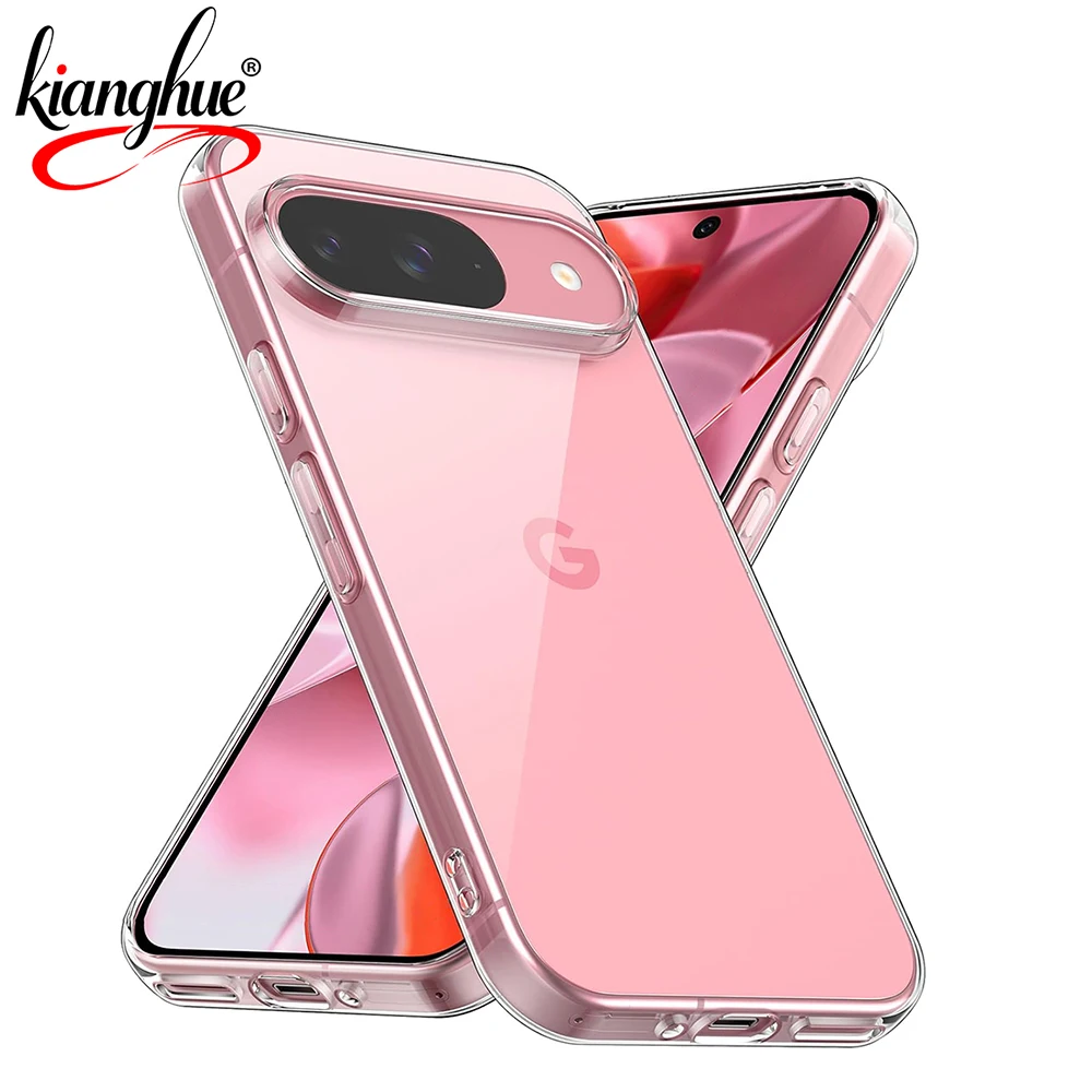 Funda suave de silicona ultrafina para Google Pixel 9 Pro XL, funda trasera transparente para Google 9A 9 A 9ProXL, carcasa a prueba de golpes