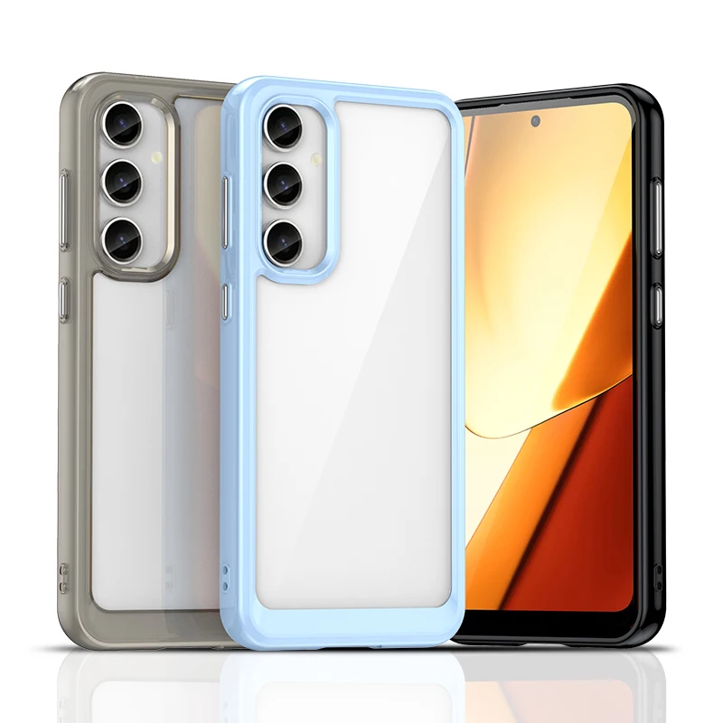 Para Samsung Galaxy S23 FE funda transparente de silicona de lujo Capa Samsung S23 FE funda protectora de silicona TPU S23 FE - imagen 2