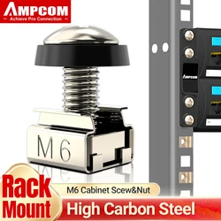 AMPCOM Tornillos y Tuercas Rack M6x16mm para Servidores