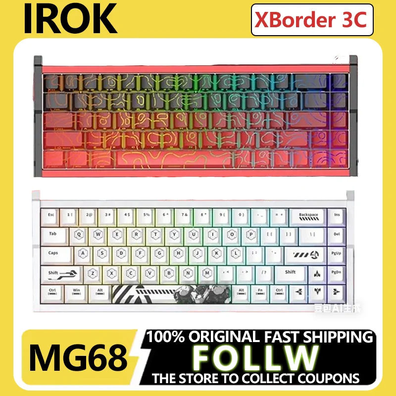 IROK MG68 Teclado mecánico interruptor magnético 8K intercambio en caliente RGB Gamer teclado para juegos e-sports accesorios para juegos regalo personalizado