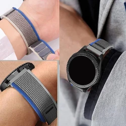 Correa de 20mm 22mm para Samsung Galaxy Watch 4 5 6 7 Classic Gear S3 Active 2 pulsera de nailon correa Amazfit GTS 2 3 4 mini Band