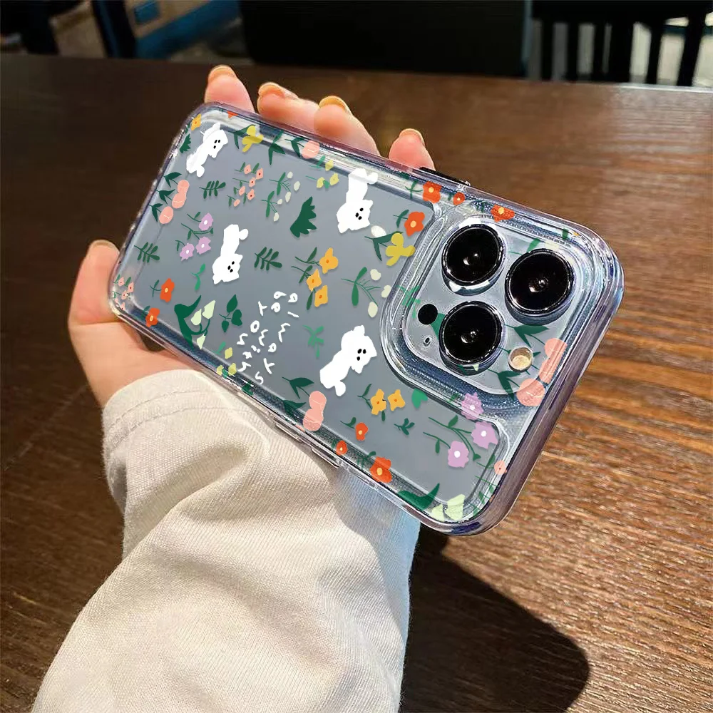 Funda de teléfono de flores para iPhone 11, 14, 15, 13 Pro Max, 12, XR, X, XS, 7, 8 Plus, SE 2020, 15Pro Max, 13 Pro Max, Fundas de silicona transparentes - imagen 5