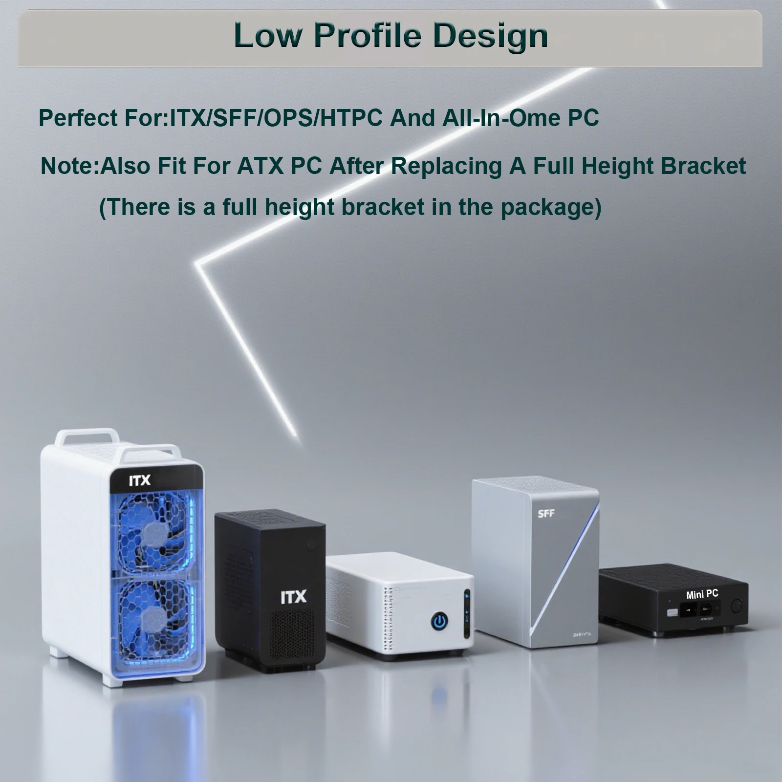 SRhonyra GTX 1050 4GB GDDR5 GPU de perfil bajo, salida HDMI + DP, para SFF PC/OPS/ordenador industrial, tarjeta gráfica para juegos y oficina - imagen 4
